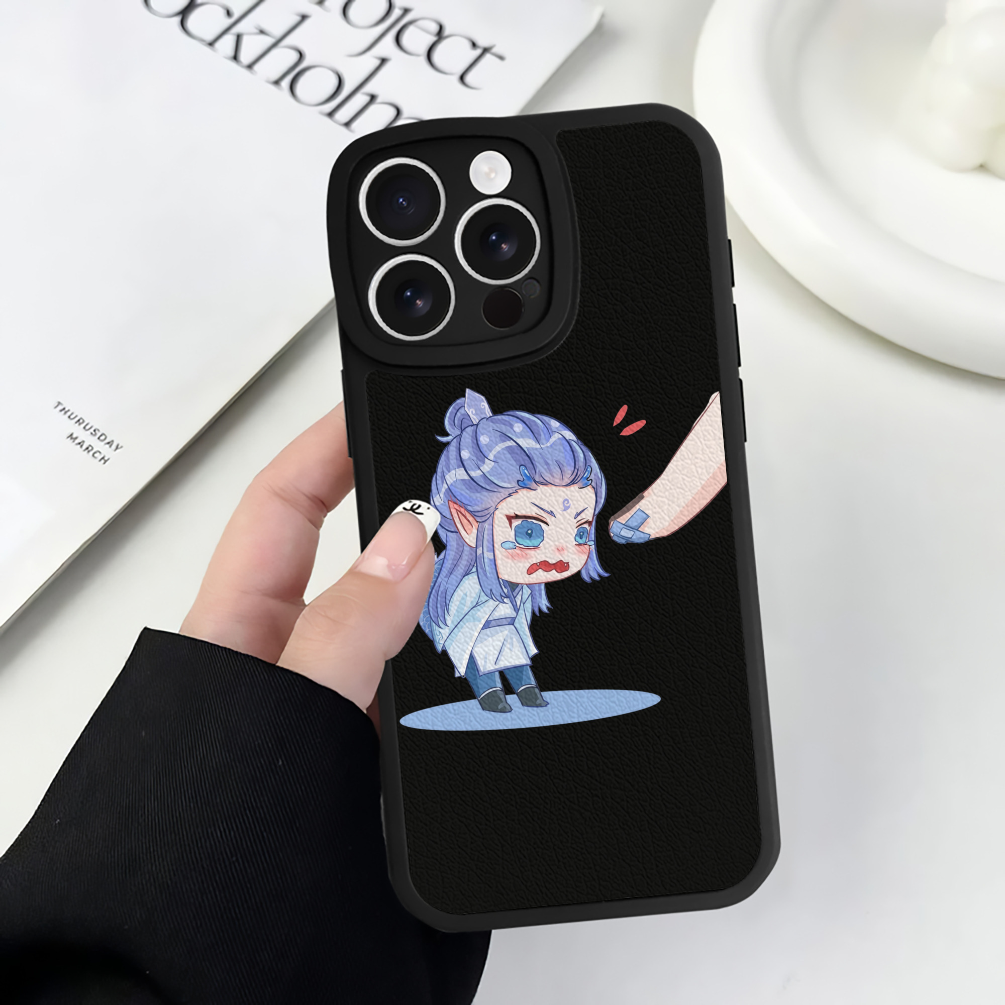 （画像用） Ne Zha 2 ナタ 魔童の大暴れ 【iPhone 16シリーズ対応】シリコンスマホケース（レザー調） 材質：シリコン